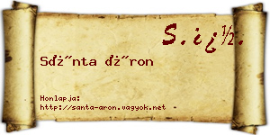 Sánta Áron névjegykártya