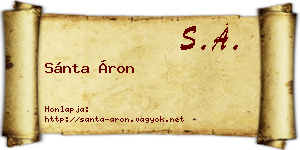 Sánta Áron névjegykártya